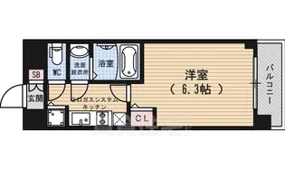 プレサンス京都五条天使突抜【4階】の間取り