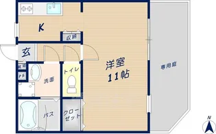 メゾンシャロームB棟【1階】の間取り