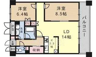 グランアベニュー名駅【13階】の間取り