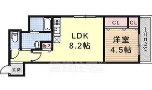 フジパレス西本町【3階】の間取り