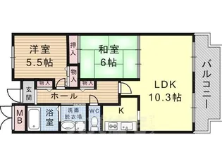 アレフ長吉【2階】の間取り