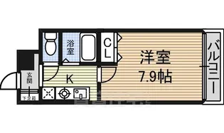 第2コーポ魚半【4階】の間取り