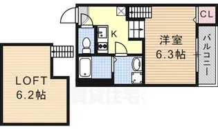 ロジュマン・ユイット【1階】の間取り