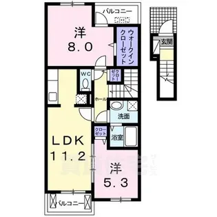 クローバーガーデン【2階】の間取り