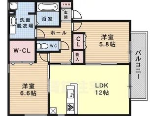 ルミエール【1階】の間取り