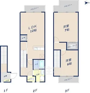 フルリールコート【2階】の間取り