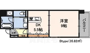 ベリー・モンテ新大阪【9階】の間取り