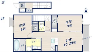 エスペランサ法華寺【2階】の間取り