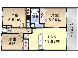 アムールカセイ【1階】の間取り