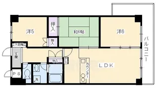 サウスビン【4階】の間取り