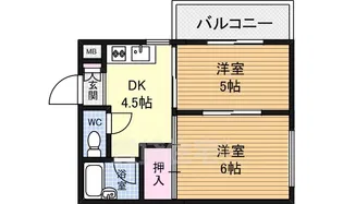 PALMIZIO東三国【2階】の間取り