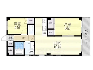 ハリスフラッツ【5階】の間取り