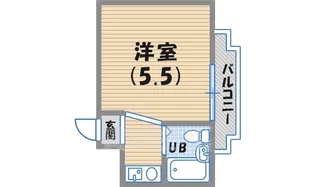 1Rの間取り画像