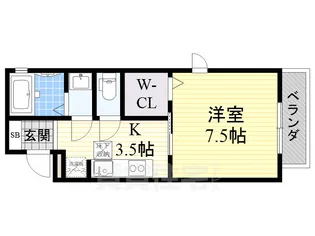 ビバス豊中【2階】の間取り