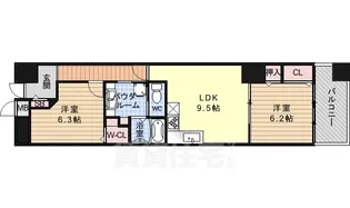 アパ・ガーデンスクエア四条烏丸【2階】の間取り