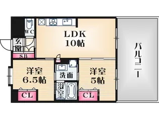 プラマーV番館【5階】の間取り