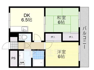 大阪府大阪市東住吉区矢田1丁目【マンション】の間取り