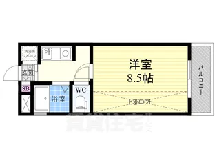 サンフェスタ東福寺 B棟【3階】の間取り