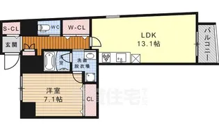 N apartment【6階】の間取り