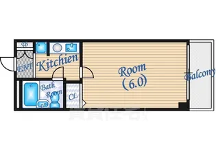 エスリード北梅田【4階】の間取り