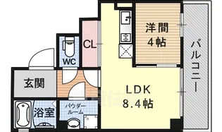 アイカーサ麩屋町【4階】の間取り