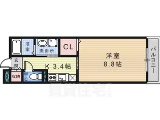 大阪府堺市中区土師町4丁【マンション】の間取り