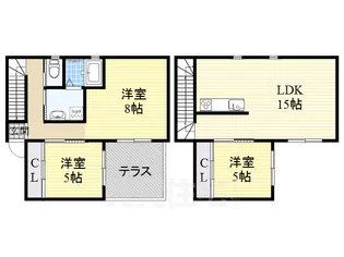 愛知県名古屋市熱田区横田2丁目【一戸建】の間取り
