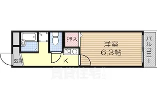 ISハイツ西中島【4階】の間取り