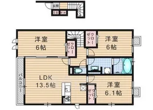 「ヴェルデ桃山御陵」【2階】の間取り