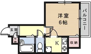KマンションJIN【6階】の間取り