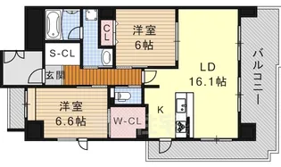 Epoch IKAI【6階】の間取り