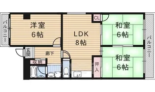 エクセル丹波橋【2階】の間取り