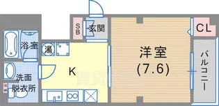 サントル花隈【3階】の間取り