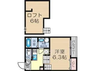 ブランジーノ塚本【2階】の間取り