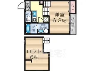 1SKの間取り画像