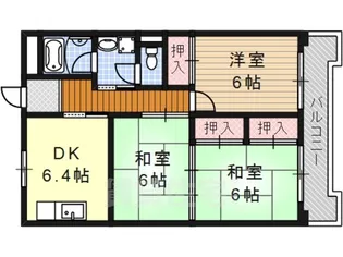 コーポ憩【1階】の間取り