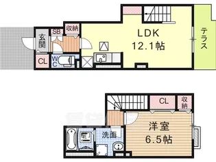 ショコラ・岡田【1階】の間取り