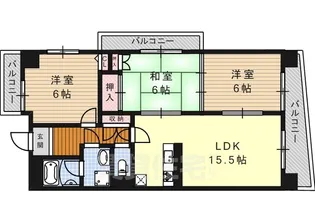 ヒルズ丸和【3階】の間取り