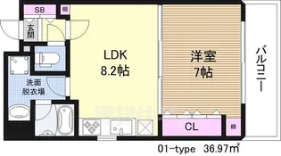 ミドヱストツダ【4階】の間取り