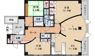 グランフォルム京都祇園【6階】の間取り