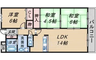 サニーサイド曽根【2階】の間取り