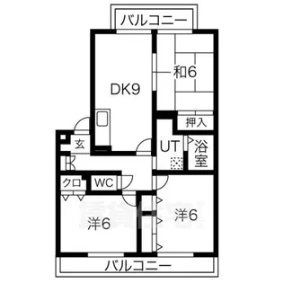 エミネンス朱雀【3階】の間取り