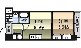 プラウランド堀田【10階】の間取り