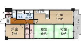 グランドハイツ洛南【4階】の間取り