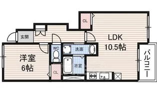 エスポワール梅美台【1階】の間取り