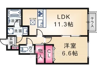 カームヴィラ【1階】の間取り