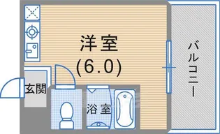 平野エスペランス【6階】の間取り