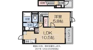 大阪府高石市綾園6丁目【アパート】の間取り