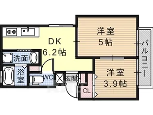 FLATS・CUBE【2階】の間取り