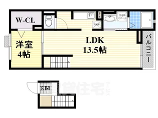 大阪府摂津市鳥飼本町5丁目【マンション】の間取り